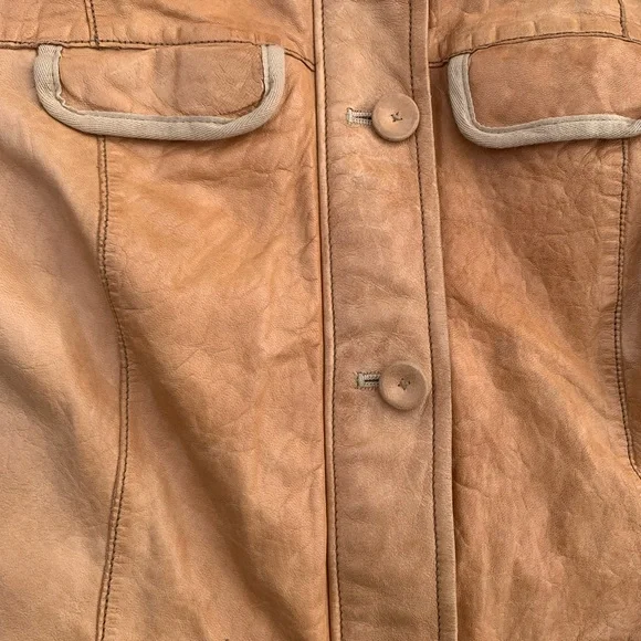 GAP Leather Women's Jacket Medium - Picture 4 of 9
